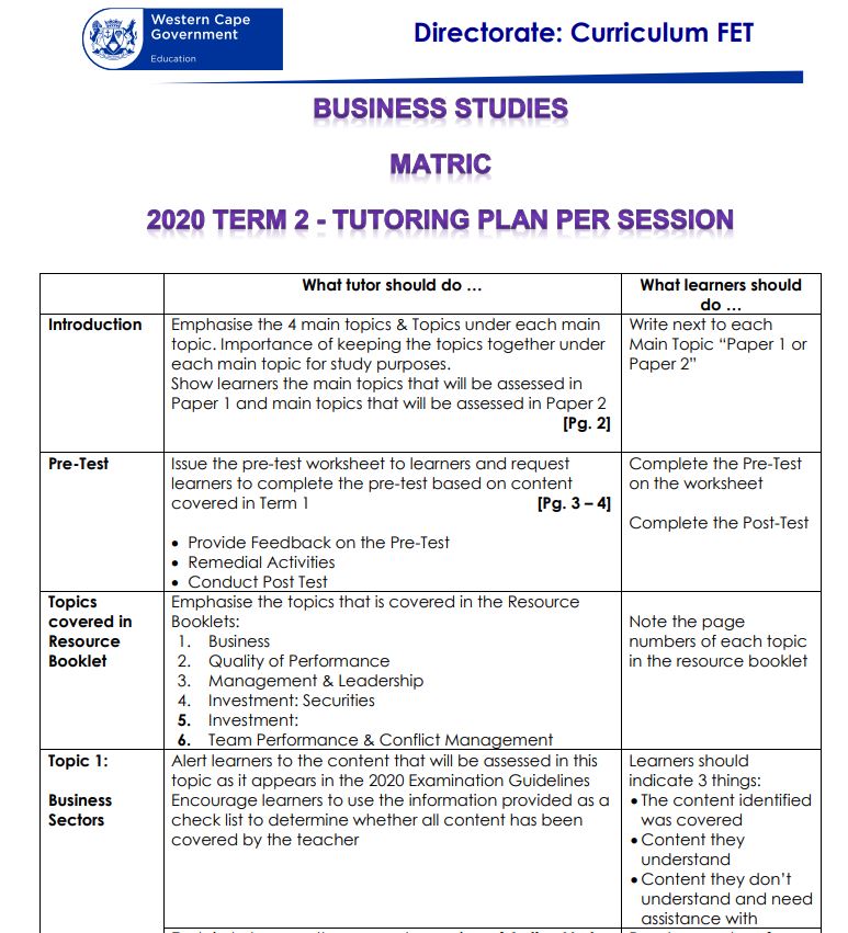 grade 11 business studies assignment term 3